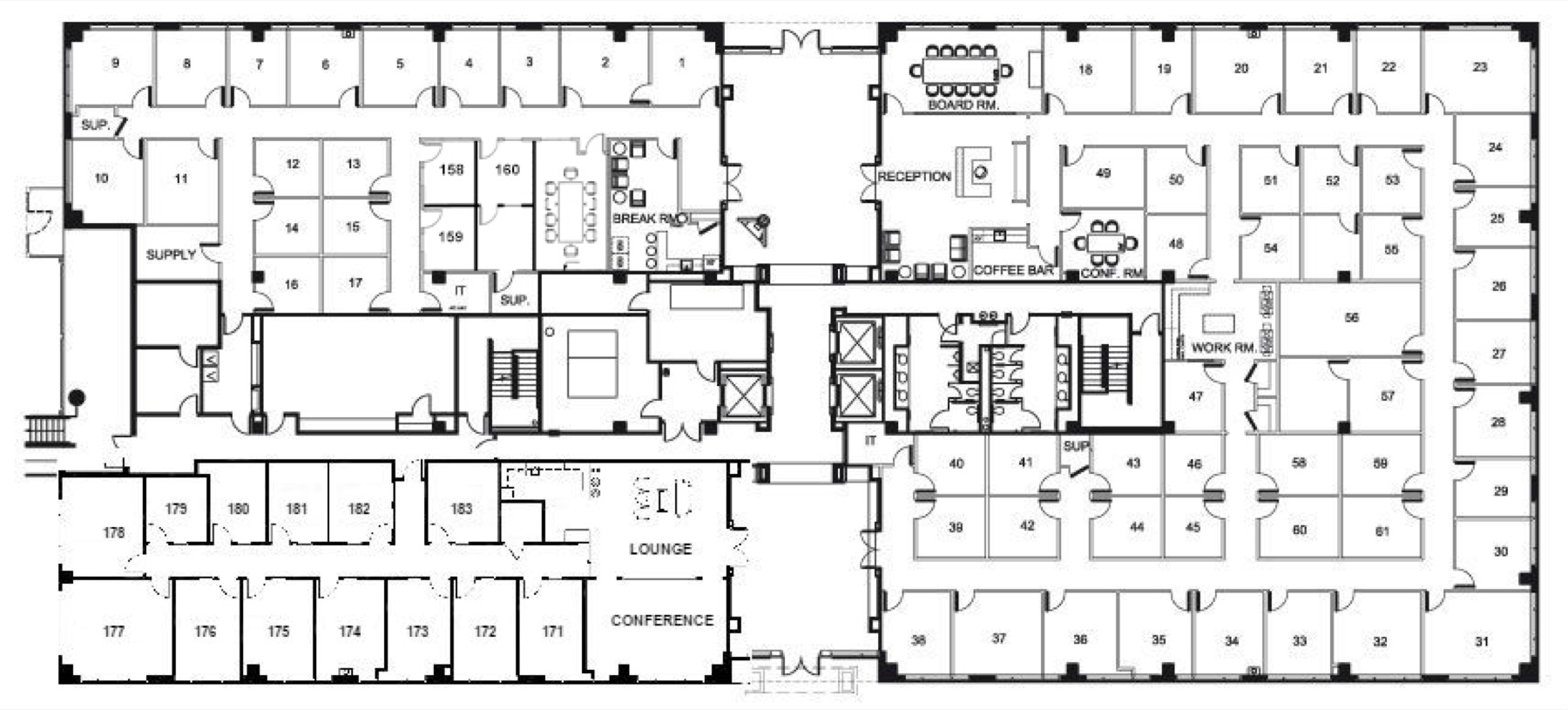 Floor plan of NorthPoint Executive Suites Alpharetta