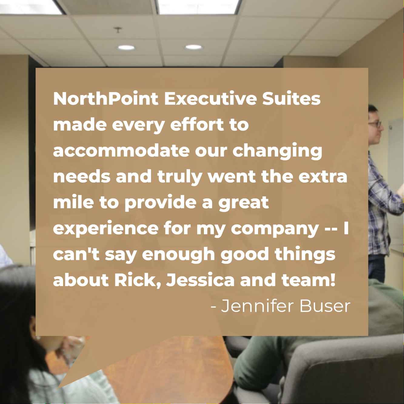 Let our tenants tell you why NorthPoint Executive Suites is the ideal office rental solution.